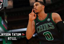 NBA 2K19 Screenshot & Player Rating: Jayson Tatum (87 OVR Rating)