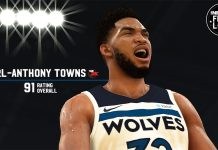 NBA 2K19 Screenshot & Player Rating: Karl-Anthony Towns (91 OVR)