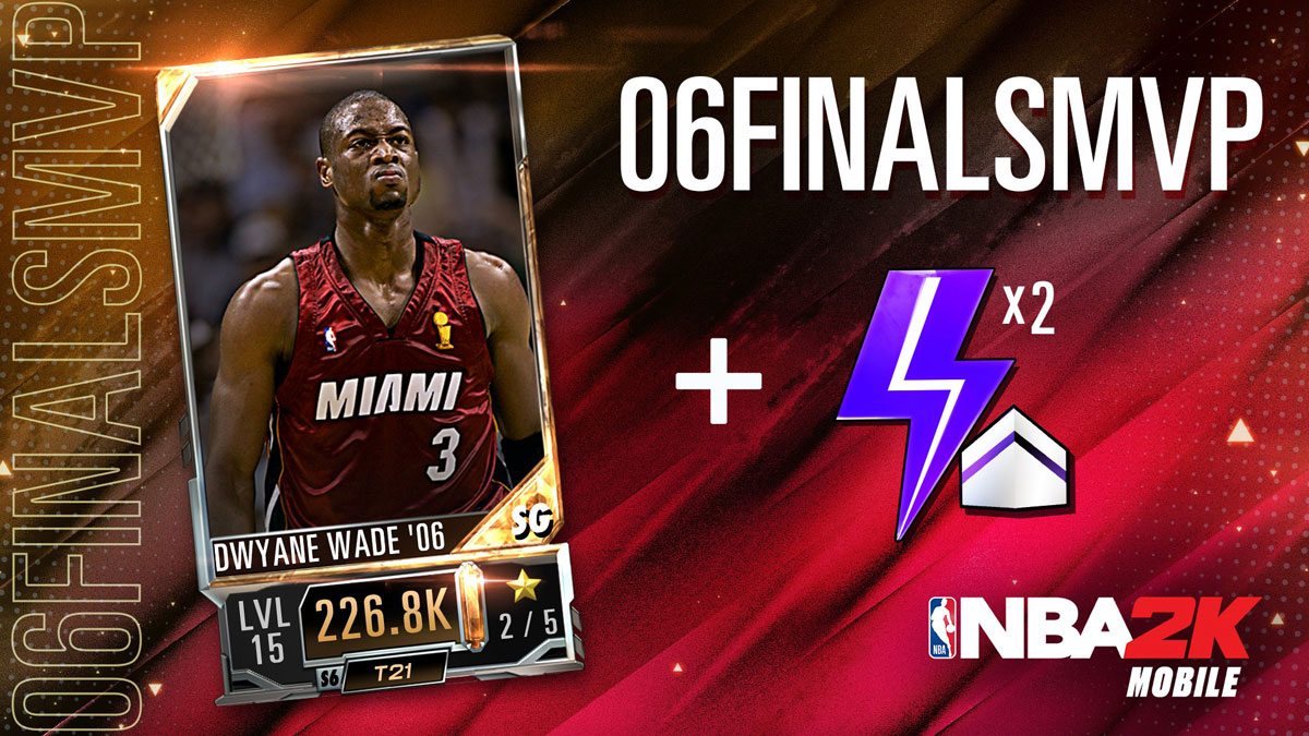 Dwyane Wade NBA 2K Mobile Code