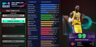 NBA 2K25 LeBron James Template Build