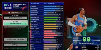NBA 2K25 Jalen Williams Template Build